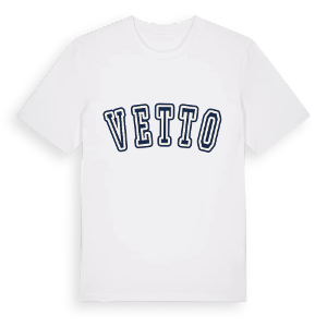 Vetto college t-shirt – ekologisk bomull t-shirt från Pinshirt