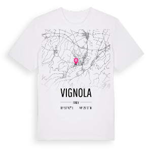 Vignola karta t-shirt – ekologisk bomull t-shirt från Pinshirt