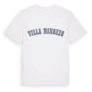 Villa Minozzo college t-shirt – ekologisk bomull t-shirt från Pinshirt