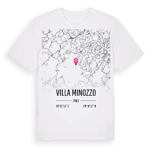 Villa Minozzo karta t-shirt – ekologisk bomull t-shirt från Pinshirt