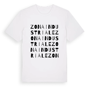 Zona Industriale ordlek t-shirt – ekologisk bomull t-shirt från Pinshirt