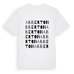 Abberton ordlek t-shirt – ekologisk bomull t-shirt från Pinshirt