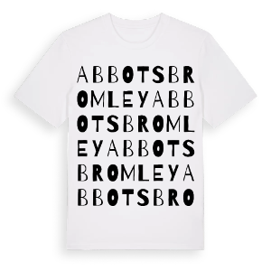 Abbots Bromley ordlek t-shirt – ekologisk bomull t-shirt från Pinshirt