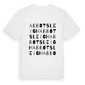 Abbots Leigh ordlek t-shirt – ekologisk bomull t-shirt från Pinshirt