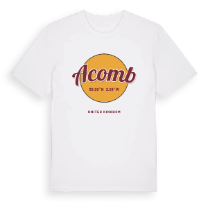 Acomb cirkel t-shirt – ekologisk bomull t-shirt från Pinshirt