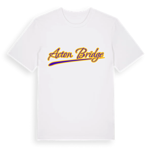 Acton Bridge baseball t-shirt – ekologisk bomull t-shirt från Pinshirt