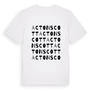 Acton Scott ordlek t-shirt – ekologisk bomull t-shirt från Pinshirt