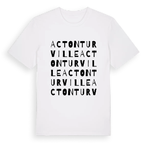 Acton Turville ordlek t-shirt – ekologisk bomull t-shirt från Pinshirt