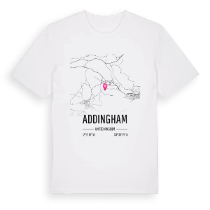 Addingham karta t-shirt – ekologisk bomull t-shirt från Pinshirt