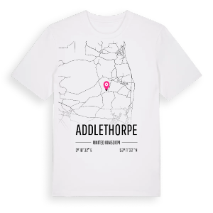 Addlethorpe karta t-shirt – ekologisk bomull t-shirt från Pinshirt