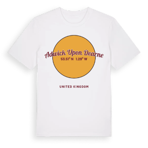Adwick upon Dearne cirkel t-shirt – ekologisk bomull t-shirt från Pinshirt