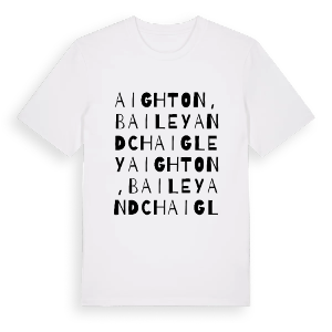 Aighton, Bailey and Chaigley ordlek t-shirt – ekologisk bomull t-shirt från Pinshirt