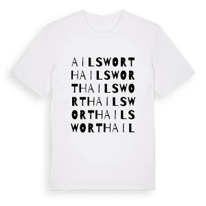 Ailsworth ordlek t-shirt – ekologisk bomull t-shirt från Pinshirt