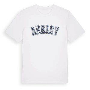 Akeley college t-shirt – ekologisk bomull t-shirt från Pinshirt