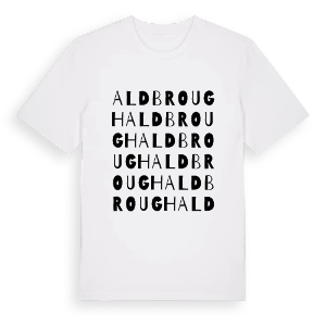 Aldbrough ordlek t-shirt – ekologisk bomull t-shirt från Pinshirt