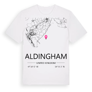 Aldingham karta t-shirt – ekologisk bomull t-shirt från Pinshirt