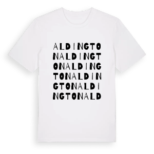 Aldington ordlek t-shirt – ekologisk bomull t-shirt från Pinshirt