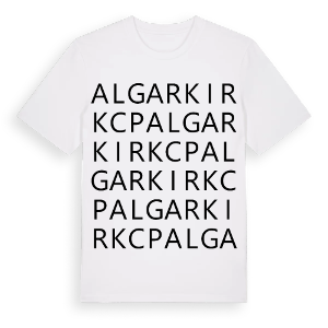 Algarkirk CP ordlek t-shirt – ekologisk bomull t-shirt från Pinshirt