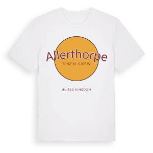 Allerthorpe cirkel t-shirt – ekologisk bomull t-shirt från Pinshirt