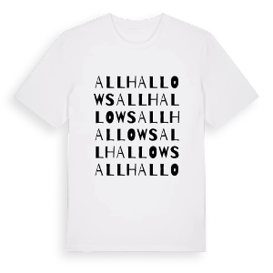 Allhallows ordlek t-shirt – ekologisk bomull t-shirt från Pinshirt