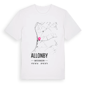 Allonby karta t-shirt – ekologisk bomull t-shirt från Pinshirt