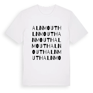 Alnmouth ordlek t-shirt – ekologisk bomull t-shirt från Pinshirt