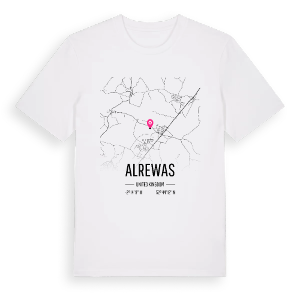 Alrewas karta t-shirt – ekologisk bomull t-shirt från Pinshirt