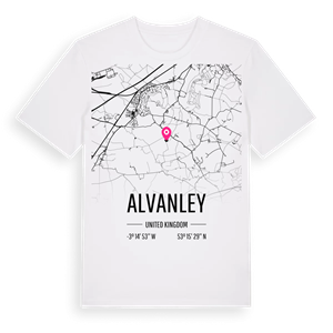 Alvanley karta t-shirt – ekologisk bomull t-shirt från Pinshirt
