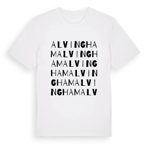 Alvingham ordlek t-shirt – ekologisk bomull t-shirt från Pinshirt