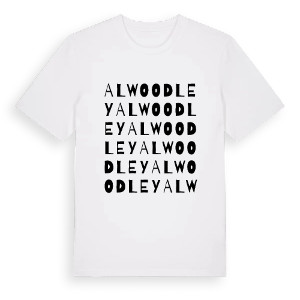 Alwoodley ordlek t-shirt – ekologisk bomull t-shirt från Pinshirt