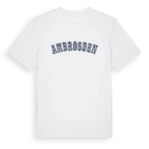 Ambrosden college t-shirt – ekologisk bomull t-shirt från Pinshirt