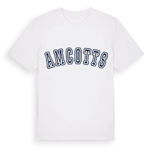 Amcotts college t-shirt – ekologisk bomull t-shirt från Pinshirt
