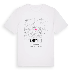 Ampthill karta t-shirt – ekologisk bomull t-shirt från Pinshirt