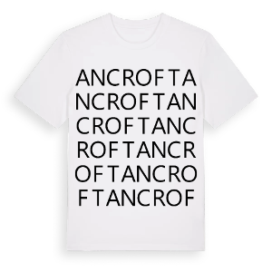 Ancroft ordlek t-shirt – ekologisk bomull t-shirt från Pinshirt