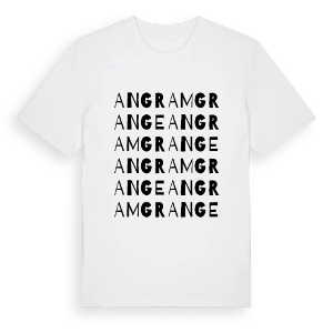 Angram Grange ordlek t-shirt – ekologisk bomull t-shirt från Pinshirt