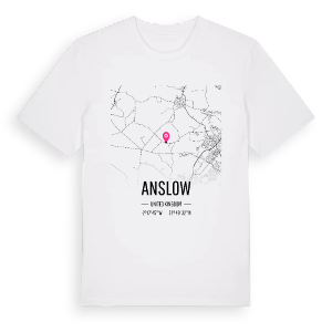 Anslow karta t-shirt – ekologisk bomull t-shirt från Pinshirt