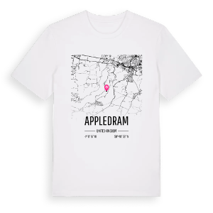 Appledram karta t-shirt – ekologisk bomull t-shirt från Pinshirt