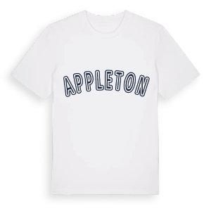 Appleton college t-shirt – ekologisk bomull t-shirt från Pinshirt