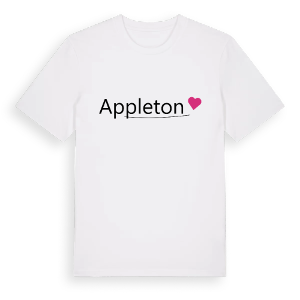 Appleton hjärta t-shirt – ekologisk bomull t-shirt från Pinshirt
