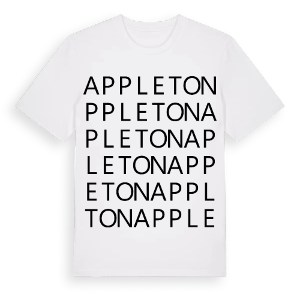 Appleton ordlek t-shirt – ekologisk bomull t-shirt från Pinshirt