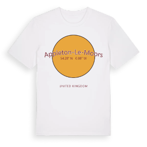 Appleton-le-Moors cirkel t-shirt – ekologisk bomull t-shirt från Pinshirt