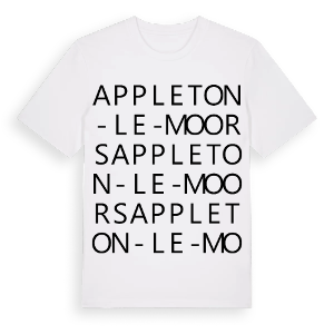 Appleton-le-Moors ordlek t-shirt – ekologisk bomull t-shirt från Pinshirt