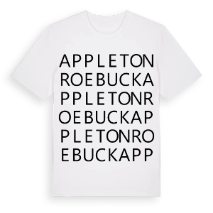Appleton Roebuck ordlek t-shirt – ekologisk bomull t-shirt från Pinshirt
