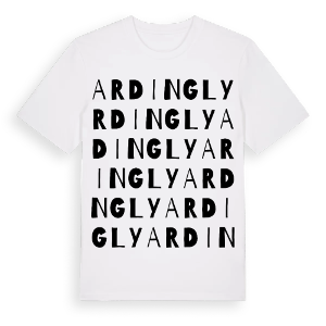 Ardingly ordlek t-shirt – ekologisk bomull t-shirt från Pinshirt