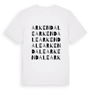 Arkendale ordlek t-shirt – ekologisk bomull t-shirt från Pinshirt