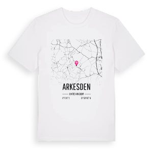 Arkesden karta t-shirt – ekologisk bomull t-shirt från Pinshirt