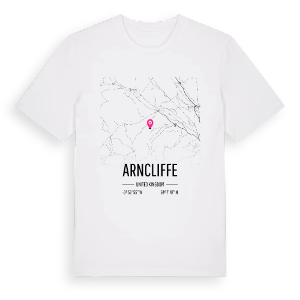 Arncliffe karta t-shirt – ekologisk bomull t-shirt från Pinshirt