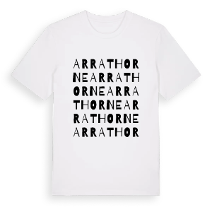 Arrathorne ordlek t-shirt – ekologisk bomull t-shirt från Pinshirt