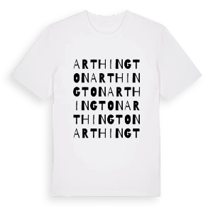 Arthington ordlek t-shirt – ekologisk bomull t-shirt från Pinshirt