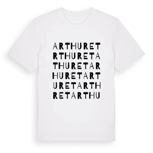 Arthuret ordlek t-shirt – ekologisk bomull t-shirt från Pinshirt